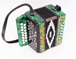S40XL-C-GR Гармонь "Сувенир" 15х12-I, зеленая, Шуйская гармонь S40XL-C-GR