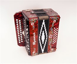 S32XL-A-RED Гармонь "Шуйская" 25х25-III-2, красная, Шуйская гармонь S32XL-A-RED