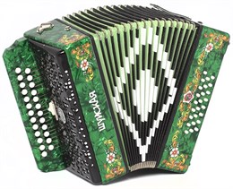 S32XL-A-GR Гармонь "Шуйская" 25х25-III-2, зеленая, Шуйская гармонь S32XL-A-GR