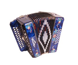 S5XLY-A-BL Гармонь "Чайка 314" 25х25-III-2, синяя, Шуйская гармонь S5XLY-A-BL