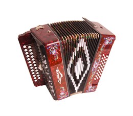 S5XLY-A-RD Гармонь "Чайка 314" 25х25-III-2, красная, Шуйская гармонь S5XLY-A-RD