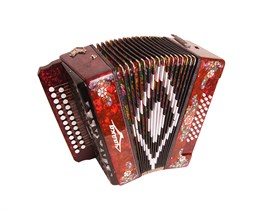 S6XLY-A-RD Гармонь "Чайка 204" 25х25-II, красная, Шуйская гармонь S6XLY-A-RD