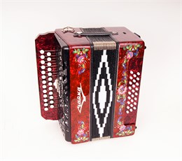 S5XL-A-RED Гармонь "Чайка 314" 25х25-III-2, красная, Шуйская гармонь S5XL-A-RED