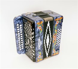 S6XL-A-BL Гармонь "Чайка 204" 25х25-II, синяя, Шуйская гармонь S6XL-A-BL