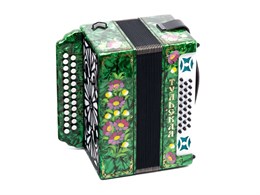 G-21-GR Гармонь Тульская-301М 25х25-III с двумя ремнями, зеленая, Тульская гармонь G-21-GR