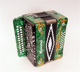 S51XL-C-GR Гармонь "Шуйская" 25х25-III, зеленая, Шуйская гармонь S51XL-C-GR