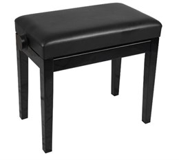 HY-DX14-GLOSS-BLACK Банкетка, черный/черный, искусственная кожа, Rin HY-DX14-GLOSS-BLACK