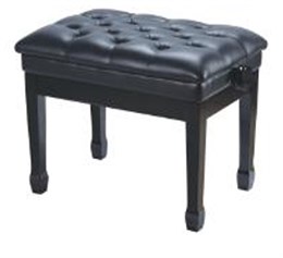 HY-DX06-GLOSS-BLACK Банкетка, черный/черный, искусственная кожа, Rin HY-DX06-GLOSS-BLACK