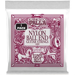 ERNIE BALL 3409-1 Ernesto Palla Black and Gold Ball End Nylon 1 Pack - Струны для классической гитары Эрни Болл (разбиты по 1) P03409_1