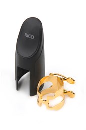 HAS1G H-Ligature Лигатура с колпачком для саксофона альт, позолоченная, Rico HAS1G