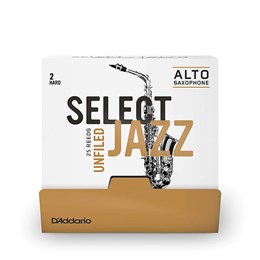 RRS01ASX2H-B25 Select Jazz Unfiled Трости для саксофона альт, размер 2, жесткие (Hard), 25шт, Rico RRS01ASX2H-B25