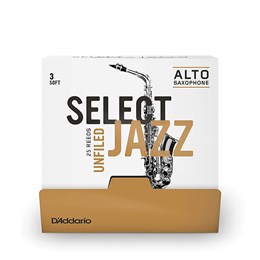 RRS01ASX3S-B25 Select Jazz Unfiled Трости для саксофона альт, размер 3, мягкие (Soft), 25шт, Rico RRS01ASX3S-B25
