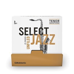 RRS01TSX3S-B25 Select Jazz Unfiled Трости для саксофона тенор, размер 3, мягкие (Soft), 25шт, Rico RRS01TSX3S-B25