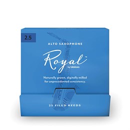 RKB0125-B25 Rico Royal Трости для саксофона тенор, размер 2.5, 25шт в индивидуальной упаковке, Rico RKB0125-B25