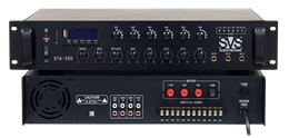 SVS Audiotechnik STA-250 Радиоузел 6 зон, 70/100 В (4, 8, 16 Ом), усилитель мощности 250 Вт STA-250