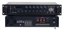 SVS Audiotechnik STA-180 Радиоузел 6 зон, 70/100 В (4, 8, 16 Ом), усилитель мощности 180 Вт STA-180