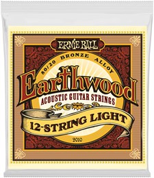 ERNIE BALL 2010 Earthwood 80/20 Bronze Light 9-46 - Струны для акустической 12-струнной гитары P02010
