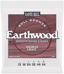 ERNIE BALL 2346 John Mayer Earthwood Bell Bronze Medium Light 12-54 - Струны для акустической гитары P02346