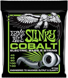ERNIE BALL 2736 Cobalt Slinky 45-130 - Струны для бас-гитары 5-струнной P02736