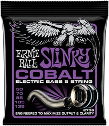 ERNIE BALL 2738 Cobalt Slinky Power 50-135 - Струны для бас-гитары 5-струнной P02738