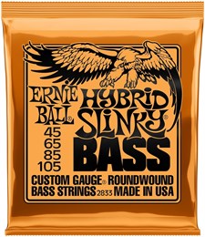 ERNIE BALL 2833 Nickel Wound Slinky Hybrid 45-105 - Струны для бас-гитары P02833