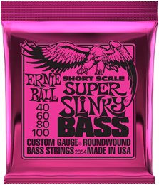 ERNIE BALL 2854 Nickel Wound Slinky Super Short Scale 40-100 - Струны для бас-гитары P02854