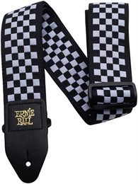 ERNIE BALL 4149 Jacquard Black and White Checkered - Ремень для гитары P04149