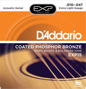 Струны для акустической гитары D'Addario EXP15 10-47 2006