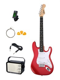 Belcat BST-KIT-RD Электрогитара с комбоусилителем и аксессуарами, красная BST-KIT-RD