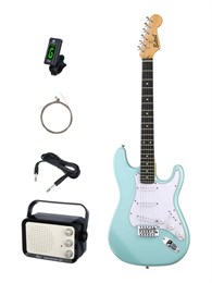 Belcat BST-KIT-BL Электрогитара с комбоусилителем и аксессуарами, голубая BST-KIT-BL