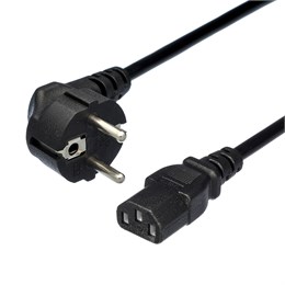 Gopower 00-00027328 Кабель питания евровилка CEE 7/7-C13 (f) 3.0м, ПВХ 0.75мм, черный 00-00027328