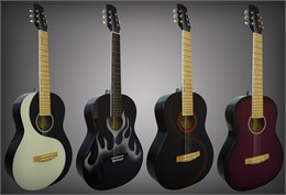 Амистар H-53-1 Акустическая гитара, увеличенный корпус, красное пламя H-53-1