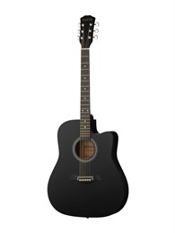 Fante FT-221-BK Акустическая гитара 41", с вырезом, черная FT-221-BK