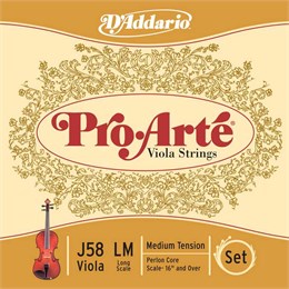D'addario J58-LM Pro-Arte Комплект струн для альта большого размера, среднее натяжение J58-LM