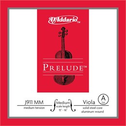 D'addario J911-MM-B10 Prelude Отдельная струна Ля/A для альта среднего размера, среднее натяж, 10шт J911-MM-B10
