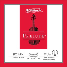 D'addario J912-MM-B10 Prelude Отдельная струна Ре/D для альта среднего размера, среднее натяж, 10шт J912-MM-B10