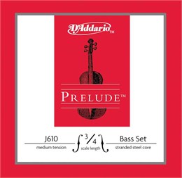 D'addario J610-3/4M Prelude Комплект струн для контрабаса размером 3/4, среднее натяжение J610-3/4M
