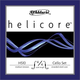 D'addario H510-4/4M Helicore Комплект струн для виолончели размером 4/4, среднее натяжение H510-4/4M