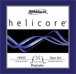 D'addario HP610-3/4M Helicore Pizzicato Комплект струн для контрабаса 3/4, среднее натяжение HP610-3/4M