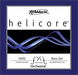 D'addario H610-3/4M Helicore Orchestral Комплект струн для контрабаса размером 3/4, среднее натяж H610-3/4M