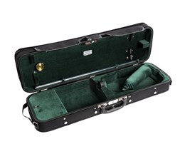 Jakob Winter JW-3023-N-011 Футляр для скрипки размером 4/4, деревянный, черный/зеленый JW-3023-N-011