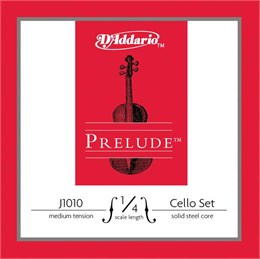 D'addario J1010-1/4M-B10 Prelude Струны для виолончели размером 1/4, среднее натяж, 10 комплектов J1010-1/4M-B10