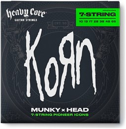 DUNLOP KORN HEAVY CORE 10/65-7/SET струны именные 10-65 для 7 струнной гитары KRHCN1065-7