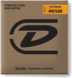 DUNLOP BASS FLATWND LG SCALE 40/120-5/SET комплект струн для бас-гитары, плоск обм DBFS40120
