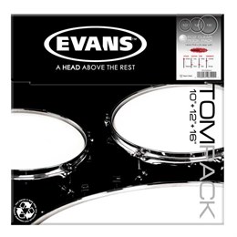 Evans ETP-EC2SCLR-R EC2 Clear Rock Набор пластика для том барабана 10"/12"/16" ETP-EC2SCLR-R