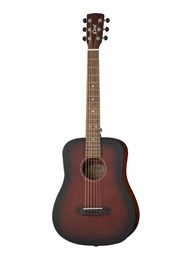 Cort Earth-GO-OPBB-wbag Earth Series Трансакустическая гитара, коричневый санберст, с чехлом Earth-GO-OPBB-wbag