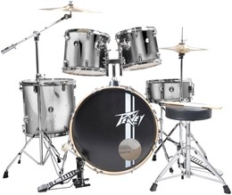 Peavey PV 5PC Drum Set - Silver Барабанная установка (бас-барабан, три тома, малый барабан, каркас, 3022050