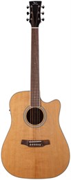 ADLER DCE100-SR - электроакустическая гитара дредноут с вырезом, верхняя дека массив ситхинской ели, DCE100-SR