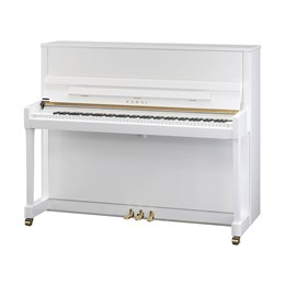 KAWAI K-300 WH/P - пианино, 122х149х61, 227 кг., банкетка (600), цвет белый полиров., механизм Mille K-300 WH/P