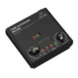 BEHRINGER MIC300 - ламповый предусилитель, лампа 12AX7, Pad, встроенный лимитер /+48В MIC300